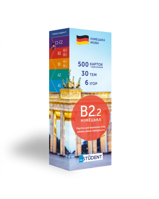 Картки для вивчення німецької - рівень B2.2–вище середнього Картки для вивчення німецької - рівень B2.2–вище середнього