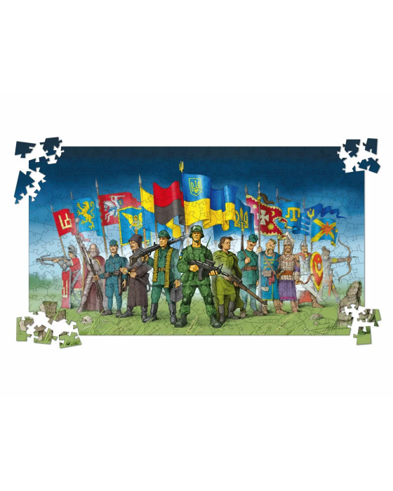 Дерев’яний пазл «Пантеон Героїв» Юрій Журавель